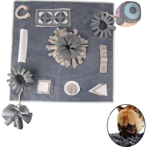 Pet Dog Sniffing Mat Cat Toys Looking For Food Play Toys Relieve Stress Puzzle Training Blanket Sniffing Dog Cat Toys Pad Mats