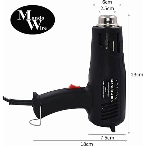 Heat Gun Power 2000W with Hot Air Gun 500 °C, Overload Protection with 4 Metal Nozzle Shrink Wrapping/Tubing, Paint Removal