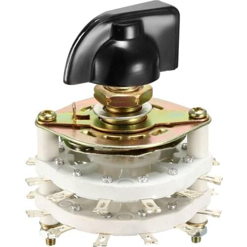 Uxcell 2P11T 2 Pole 11 Position 2 Deck Band Channel Rotary Switch Selector with Plastic Knob