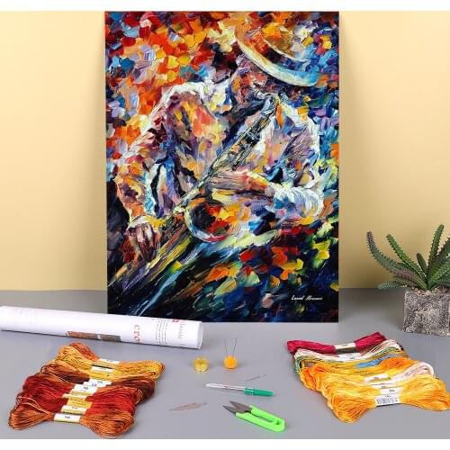 In The Mood Pre-Printed 11CT Cross-Stitch Set Embroidery DMC Threads Painting Knitting Craft Handicraft Promotions Wholesale