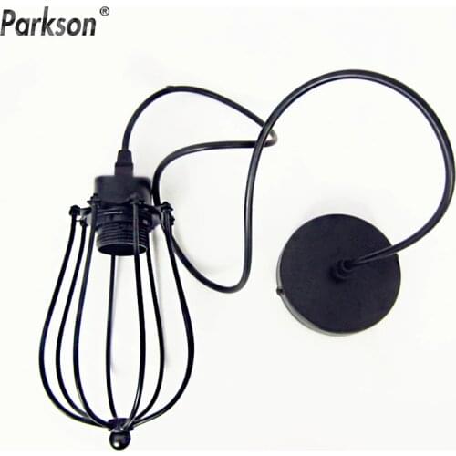 Vintage E27 LED Pendant light Luminaire Retro Edison bulb birdcage Iron Lamps lndustrial light Loft home Decorative lights