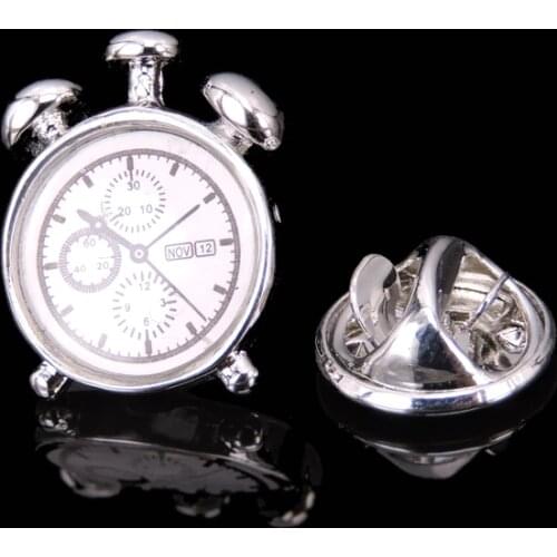 High quality mens Brooch Lapel Pin New Lapel Pin alarm clock watch Brooch mens wedding suit shirt scarf accessories