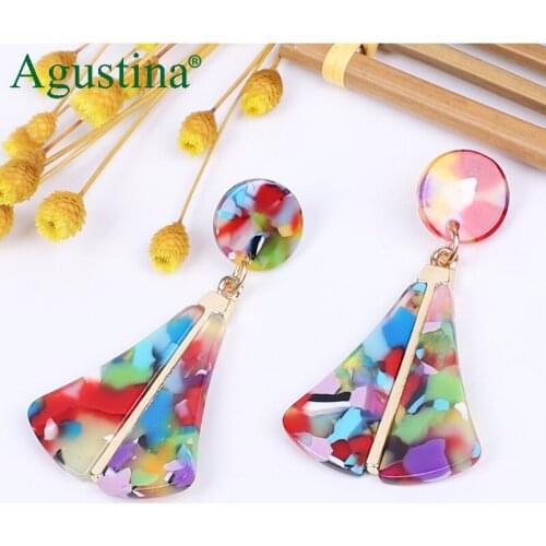 Agustina 2020 New Acrylic Earrings Fashion Jewelry Dangle Earrings Women Girls Drop Earrings Cute Earring Long Earings Wholesale