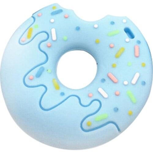 1pc Baby Teether Silicone Food Donut Shape Baby Toys Baby Dental Care Toothbrush Training Silicone Baby Teether