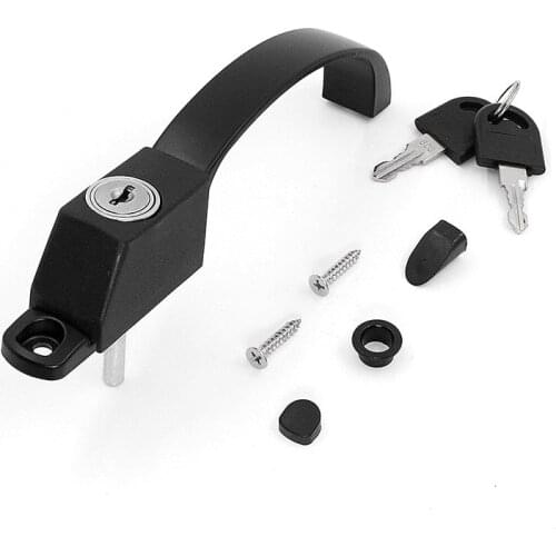 1PCS Alloy Material Screen Handle Anti-theft Yarn Window Lock Screen Door Handle Black With Lock/Push Switch Handle