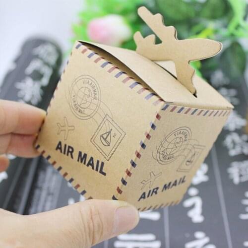 100pcs Rustic Kraft Imitation Bark Candy Box Baby Shower Wedding Supplies Candy Bags Gift Boxes Wedding Party Favor Decoration F