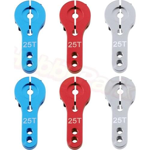 2 pcs CNC Alloy Servo Horn 25T Steering Arm For 1/8 1/10 Scale RC Car Robot Boat Airplane Replacement Upgrade Parts