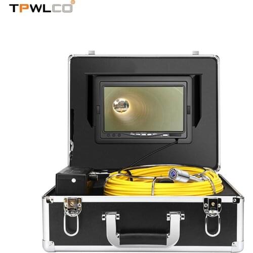 23mm Camera Head IP68 Waterproof Sewer Industrial Inspection Clean with 7inch LCD 20m Cable Pipe Drain Endoscope Video Camera