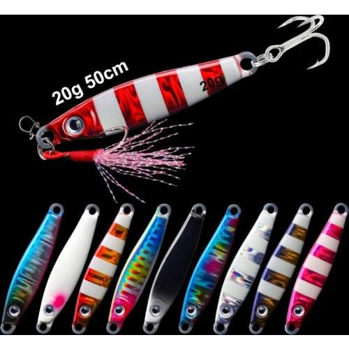 3pcs/Set 20g Metal Tungsten Fishing Jig Bait Slow Metal Jigging Lure With Hooks Casting Artificial Metal Tungsten Fishing Bait