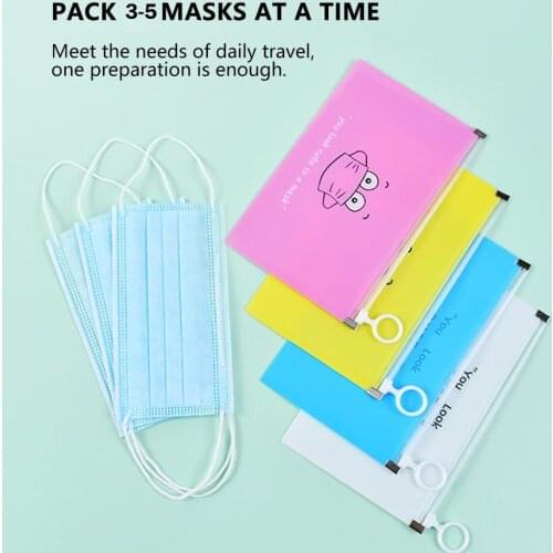 4/8PC Fashion Mask Cover Bag Portable Facemask Holder Face Mask Storage Box Case Save Mask Boxes caja para guardar mascarillas