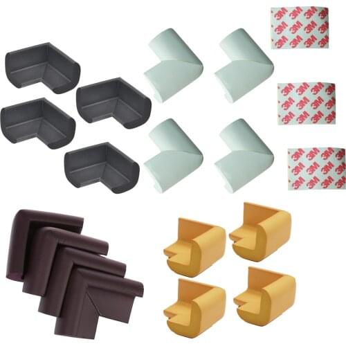 4 x BABY SAFETY CORNER CUSHIONS - DESK TABLE COVER PROTECTOR - SAFE FOR CHILD