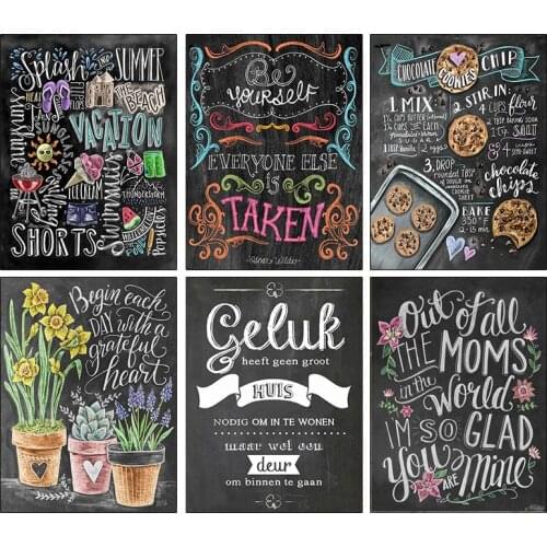 Full Square/Round Drill 5D DIY Diamond Painting "Flower Text" 3D Rhinestone Embroidery Cross Stitch 5D Home Decor Gift