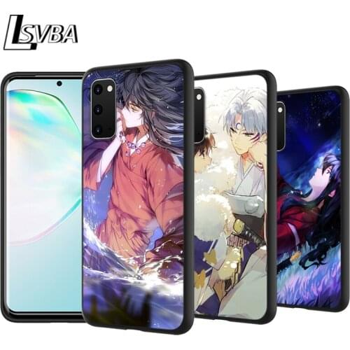 Anime inuyasha For Samsung Galaxy S20 Ultra Plus A01 A11 A21 A31 A41 A51 A71 A81 A91 Black Soft Phone Case