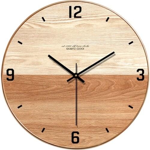 Silent Clock Wall Clock Living Room Modern Minimalist Atmosphere Home Bedroom Fashion Round Creative Wall Quartz Clock