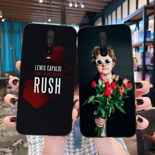 CUTEWANAN Lewis Capaldi Black TPU Soft Rubber Phone Cover for Redmi Note 8 8A 8T 7 6 6A 5 5A 4 4X 4A Go Pro