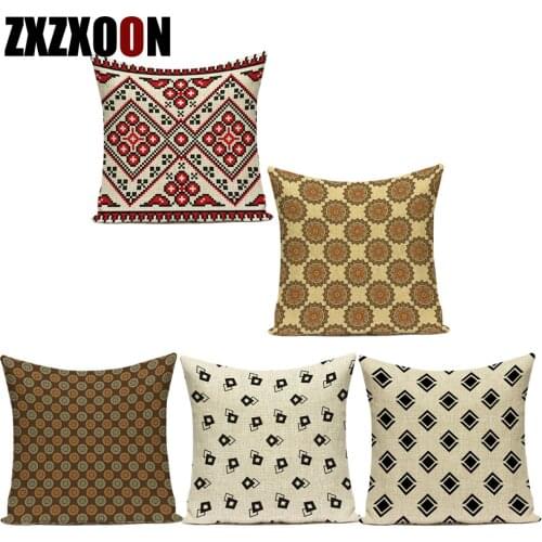 Decorative Throw Pillows Case Cover Polyester Nordic Geometric Mandala Pillow Cushion Cover for Sofa Living Room Decoration