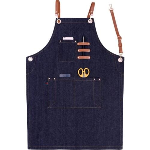 Apron Restaurant Waiter Barista Milk Tea Shop Florist Barber Strap Denim Overalls Waist
