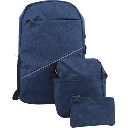 Teenager USB Antitheft Password Backpacks Lightweight mens And womens Travel Laptop School Bags Shoulder Bag 3pcs Set