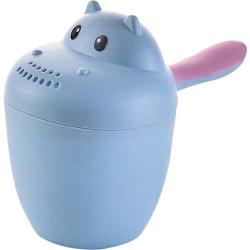 Cute Cartoon Baby Bath Caps Toddle Shampoo Cup Children Bathing Bailer Baby Shower Spoons Child Washing Hair Cup Kids Bath Tool