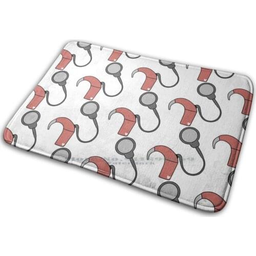 Cute Pink Cochlear Implant Mat Rug Carpet Anti - Slip Bedroom Entrance Door Mat Otoscope Hearing Aud Ear Cute Hearing Aid Ci