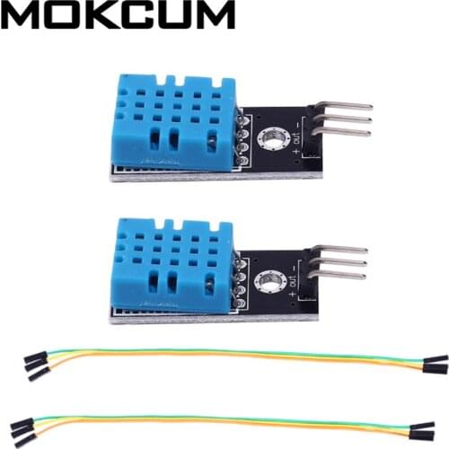 Temperature and Humidity Module DC 3.3V-5V DTH11 Sensor Board with 20cm 4P Dupont Line Temperature Humidity Sensor