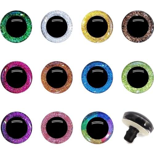 3D glitter eyes safety Puppet Toy Plush Toy Color Doll Eyes for amigurumi crochet stuffed animal free shipping 12mm/16mm/18mm