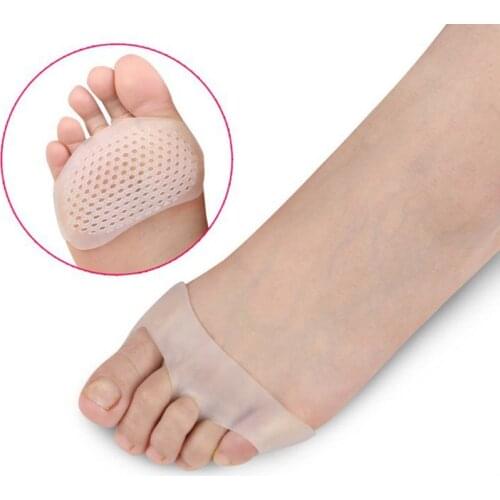 1 Pair/2 Pcs Soft Silicone High Heel Forefoot Cushions Honeycomb Pain Relief Pad Non-slip Massage Shock Absorption Foot Supports