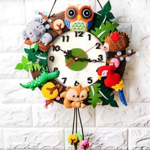 Kids Arts and Craft Set Wall Clock DIY Art Handmade Material Handicraft Kindergarten Decoration Creativity Craft Toys for Girls