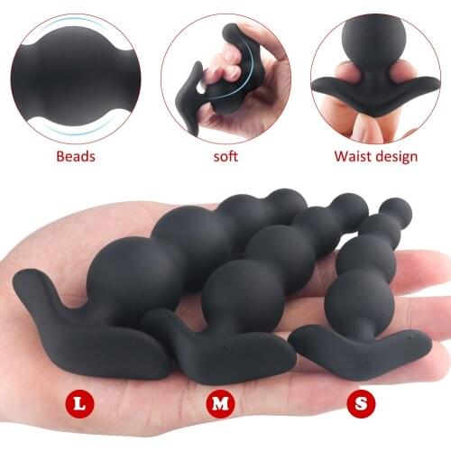 Anal Plug Training Sets, Pack Of 3 Silicone Butt Plugs Trainer Kit With Tip Flared Base Sex Toys For Beginners Advanced Users