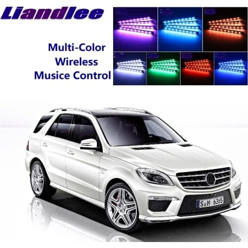 LiandLee UnderDash Floor Light Interior Ambient Lamp For Mercedes Benz GLE ML MB W163 W164 W166 Car