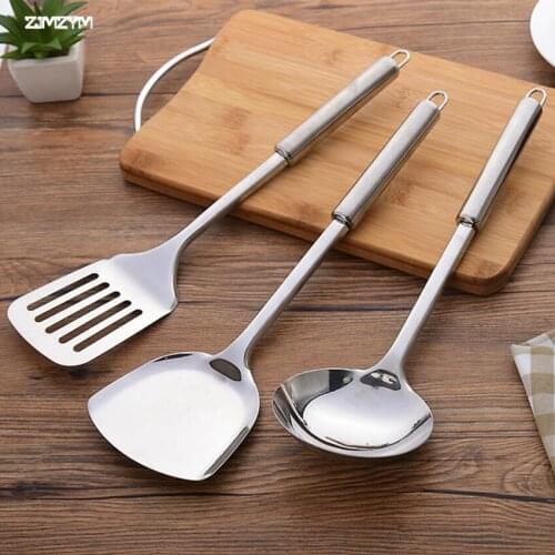 Stainless Steel Colander Filter Oil Spoon Scoop Kitchen Vegetable Strainer Long Drain Veggies Gadget Cooking Tools