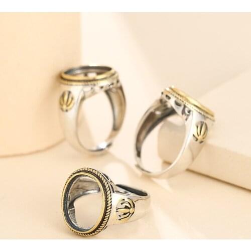 12*15mm 925 STERLING SILVER Semi Mount Bases Blanks base blank Pad rings ring Setting set jewelry gift A5500