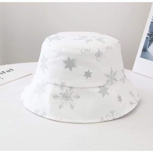 Stars Print Panama Hat Cap Reversible Bucket Hat Summer Sun Hats For Women Men Bucket Hat Panama Fishing Cap