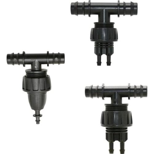 Garden hose 1/4" to 1/2 3/4 reducer tee Connector 2-way water splitter barb 4/7 to 16mm 20mm Hose adapter 1pcs