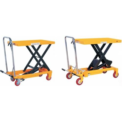 PT150 Hand Push & Pedal Hydraulic Lifting Platform Truck Manual Mould Lifting Platform Car Mobile Platform Lift Truck