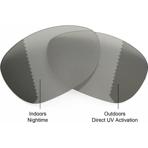 Mryok Anti-Scratch POLARIZED Replacement Lenses for Oakley Crosshair 2012 Sunglasses Grey Photochromic