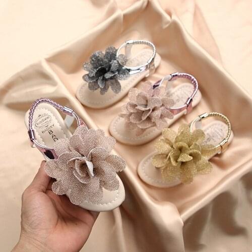 ELOTUNY sandals Toddler Kids Baby Girls Princess Shoes Summer Solid Color Hook Casual Flower Sandals children sandals girls Jun