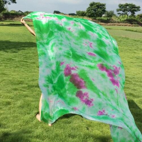 Free shipping 100% silk Stage Performance dancing Shawl belly dance rectangle silk veils 110 X240cm 2 Colors Available