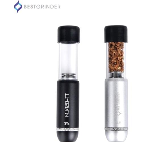 Spiral Rotation Black Metal Glass Burnt Tobacco Leaf Smoking Set