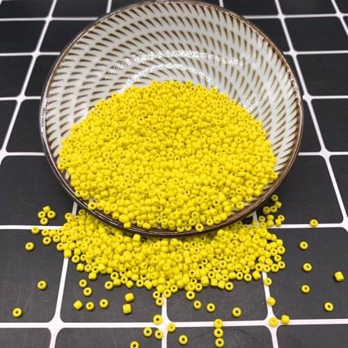 New 2 3 4mm Size Glass With Seed Spacer beads Jewelry Making Fitting Yellow