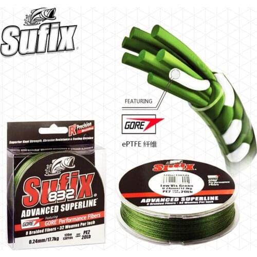 Sufix 832 Braided Fishing Line 120M/250M Super Strong Multifilament Fishing Line Carp Fishing pesca 13-86LB