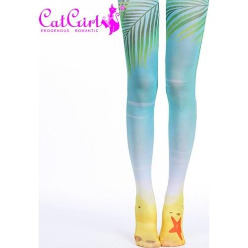 High Quality New Designs Print Pantyhose Womens Painting Tights