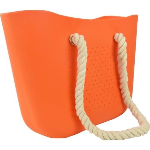 Women Handbag Jelly Color One-shoulder TPE Hemp Rope Beach Bag Outdoor Satchel Swimming Waterproof Seaside Holiday Messenger Bag