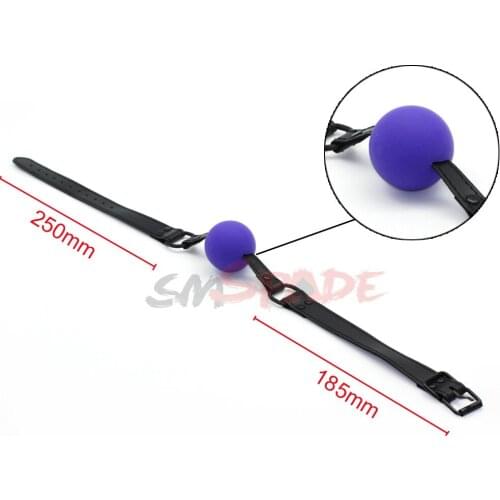 Adult Games PU strap Silica gel Ball Gag Plug Adult Restraint Mouth Gag Plug Erotic Toys