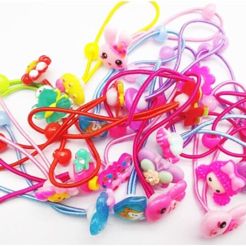 10pcs Lot Children Elastic Hair Band Candy Color Headbands Ropes Girls hair styling