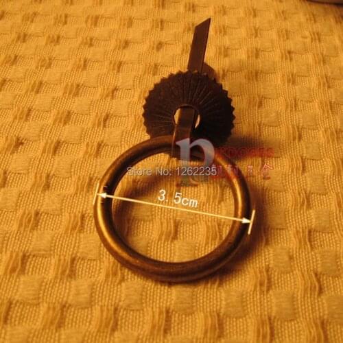 3.5 cm antique Ming and qing dynasty furniture copper fittings of pure copper handle drawer copper TAB