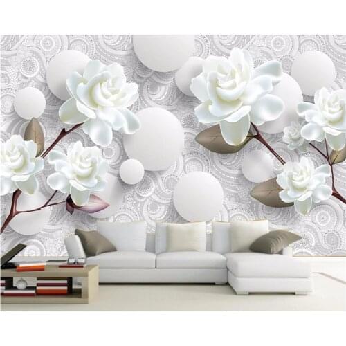 Beibehang Custom wallpaper 3D photo murals three-dimensional minimalist flower background wall living room bedroom 3d wallpaper