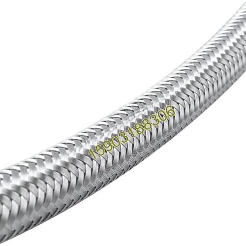 AN4 5.6mm 7/32" ID Stainless steel braided fuel oil hose line water hose one feet 1" 0.3m