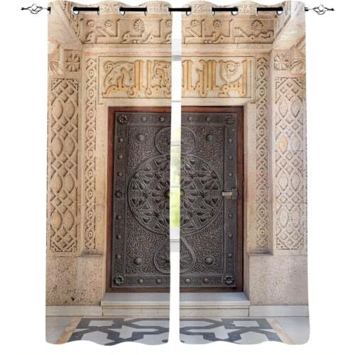 Bronze Flower Door Curtains For Living Room Modern Window Curtains For Bedroom Curtains Drapes Blinds