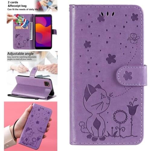 Bee Holder Cases For hoesje Huawei Honor 9S Glitter Aksesuar PU Leather Flip Wallet Phone Case sFor Etui estojo Y5P Protective